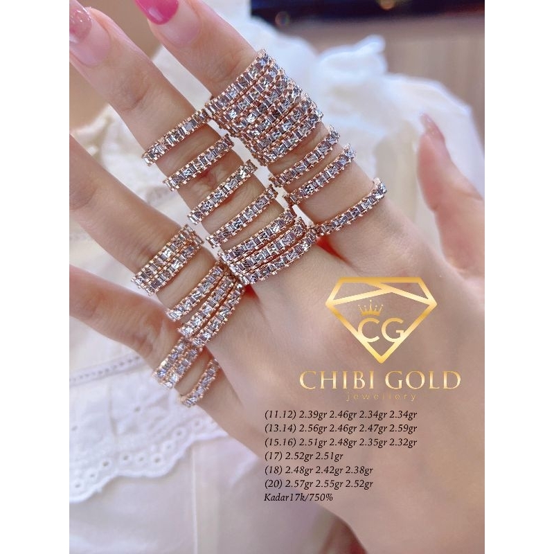 CHIBI GOLD - Cincin rolex kombinasi emas 750 kadar 17k - chibigold