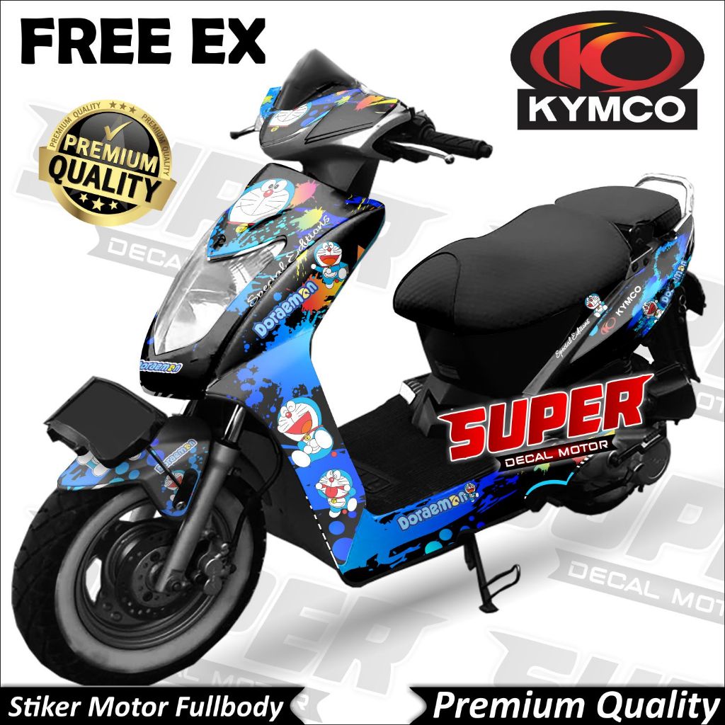 Decal Kymco Free Ex Full Body Stiker Kymco Free Ex Full Body Kymco Free Ex Doraemon