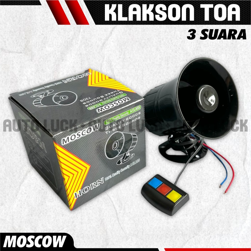 MOSCOW ORIGINAL Klakson 3 Suara Klakson Toa 3 Suara Sirine Universal Klakson Motor Dan Mobil Aki 12V