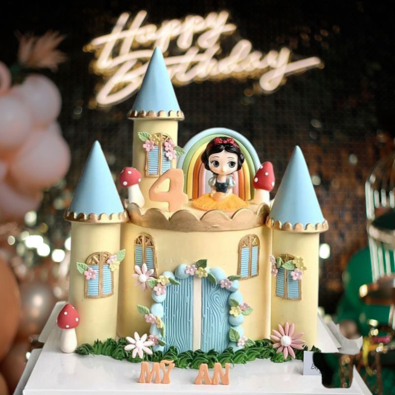 

yellow castle cake
