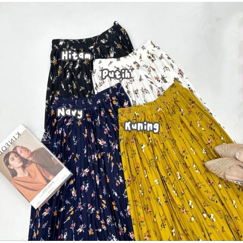 ( COD) Gratis ongkir/ROK PLISKET MOTIF MELATI/ROK PLISKET DEWASA/ ROK PLISKET MOTIF BUNGA /ROK PLISK