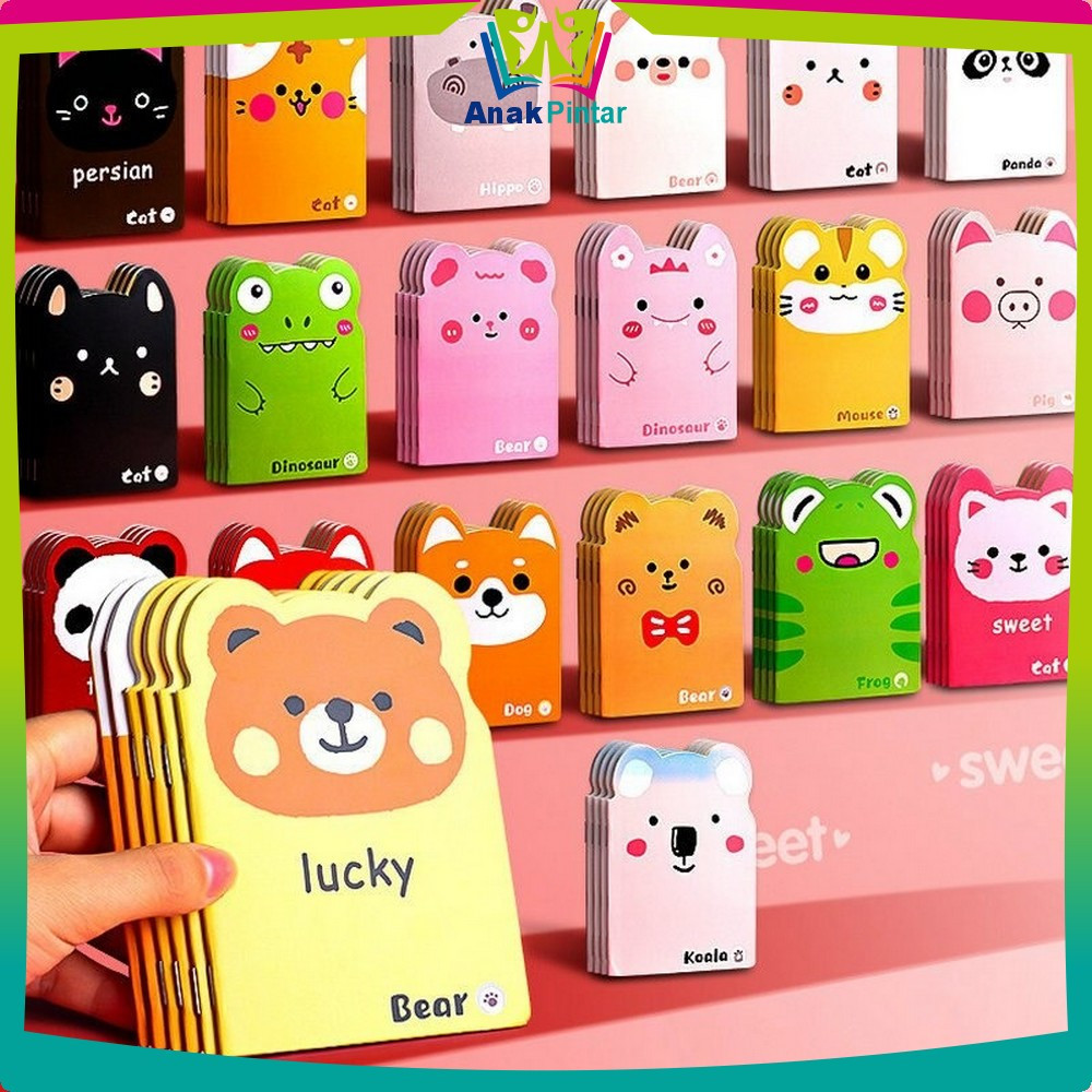 

Note Book Buku Catatan Kartun Berkuping Cartoon Mini Book / Buku Tulis Memo Kecil Mini Motif Karakter Kartun Anak Pintar A40