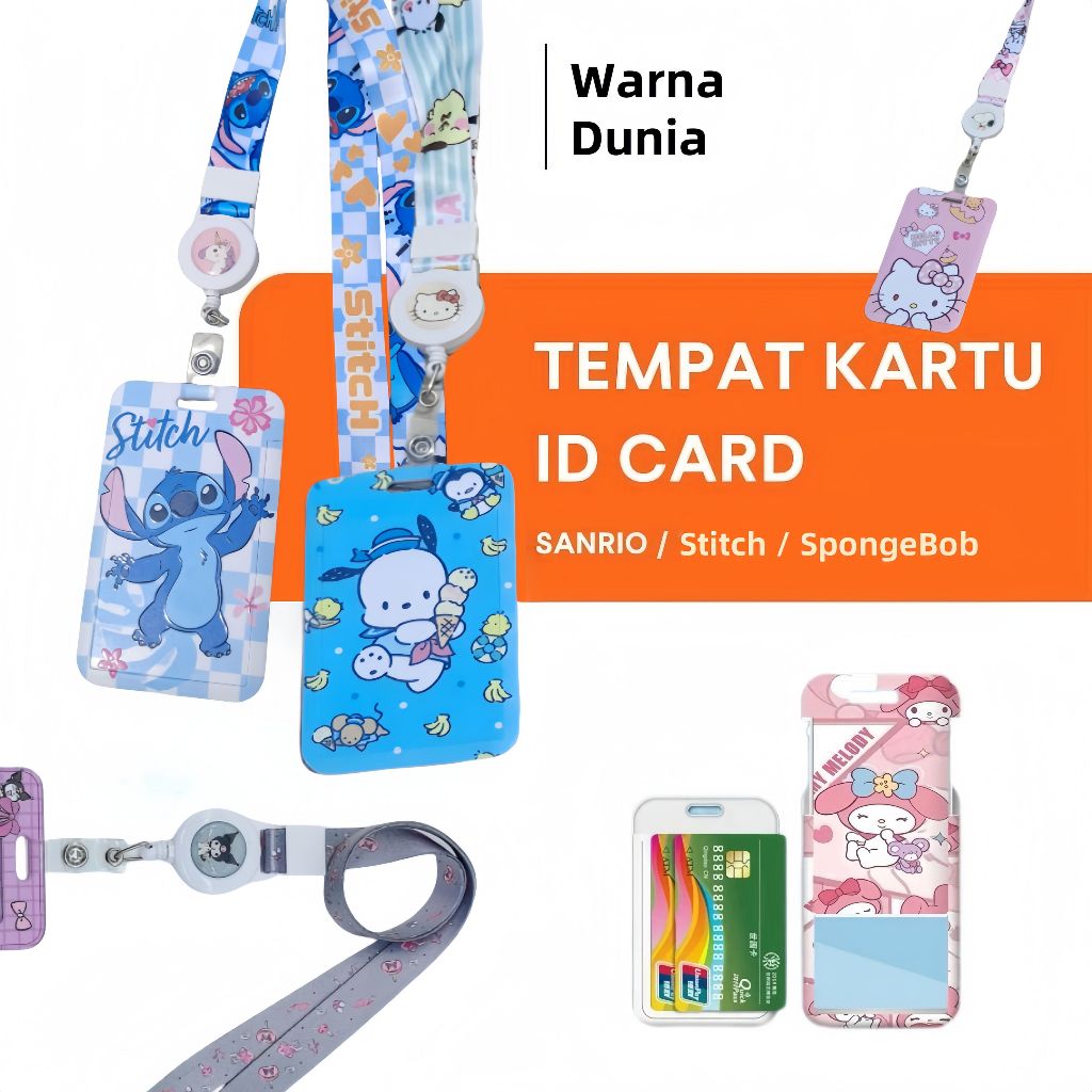 

Tempat Kartu ID Card Astronaut Sanrio Kartun Tempat Pelindung Lebal Kerja Kartu Akses