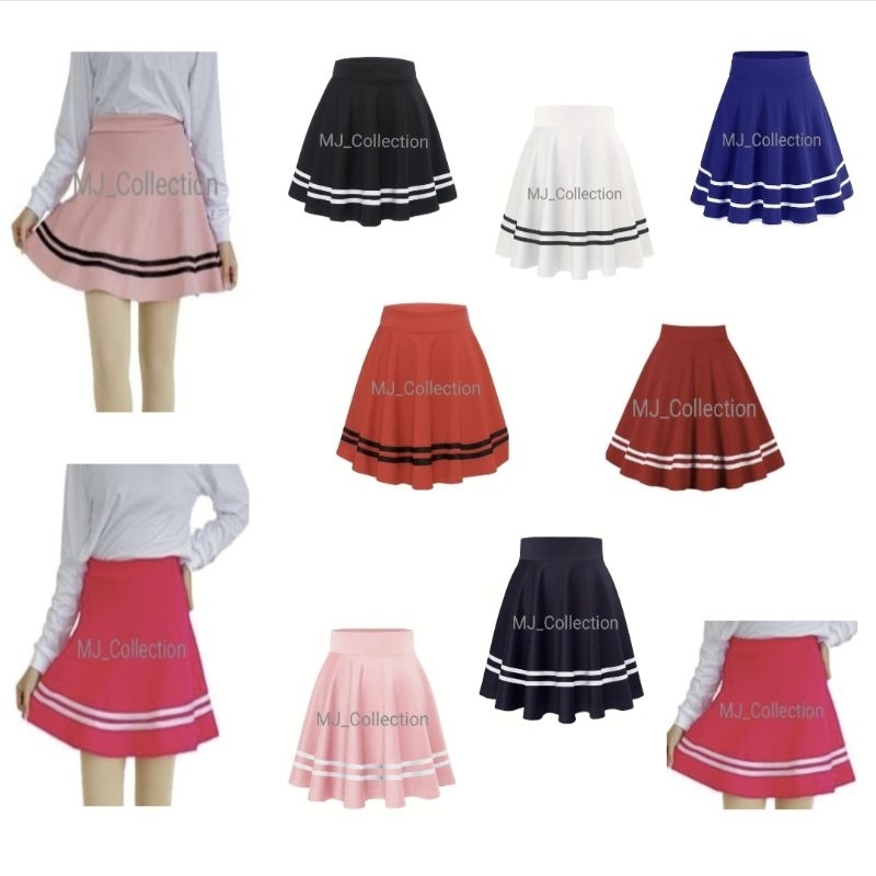 Rok Pendek Wanita List Putih Hitam Terbaru Rok Pendek Wanita rok pendekk wanita jumbo rok mini rok m