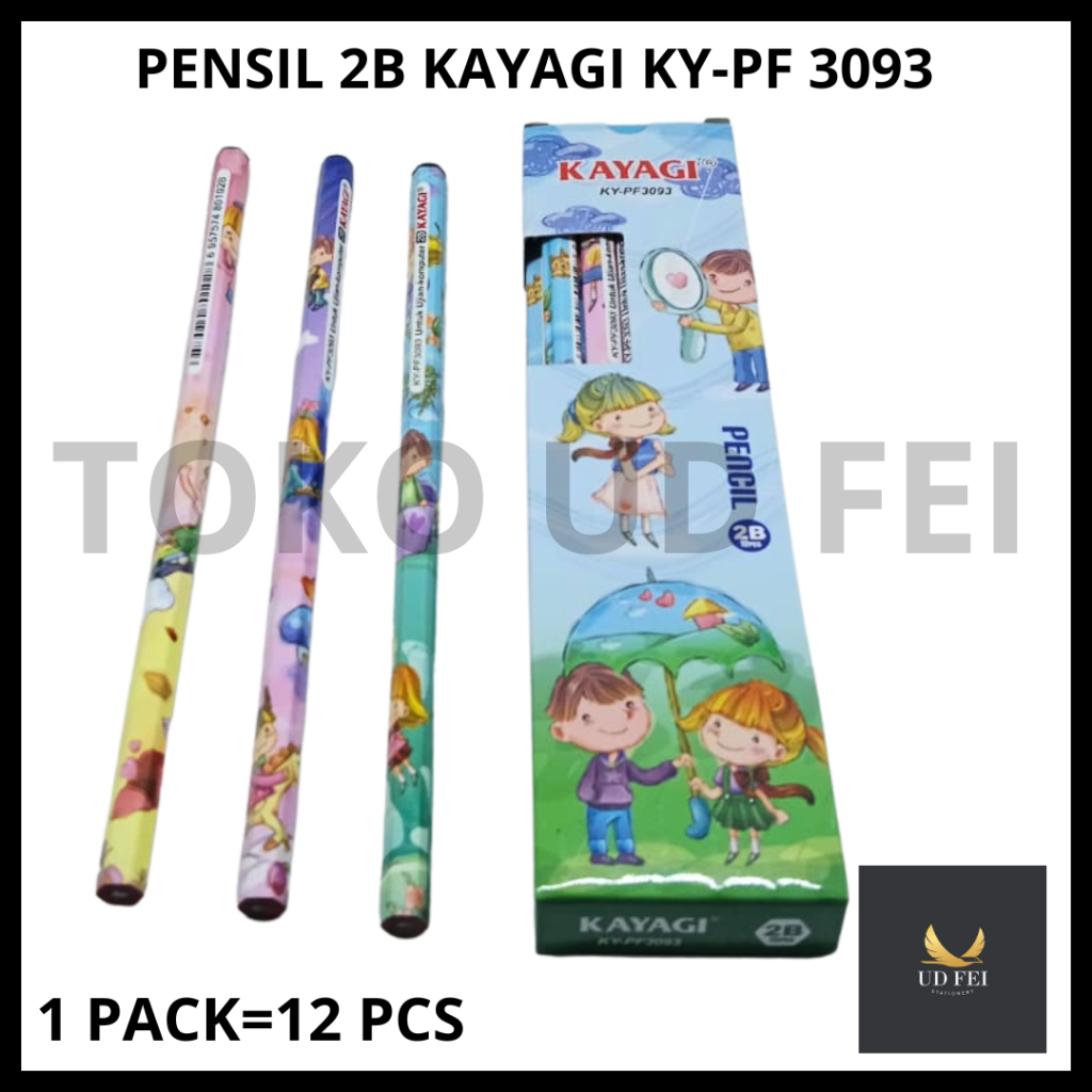 

(1 PACK = 12 PCS KODE:3093) PENSIL 2B KAYAGI/ PENSIL KAYAGI/ PENSIL 2B KARAKTER/ PENSIL 2B MOTIF / PENSIL 2B KAYAGI MOTIF