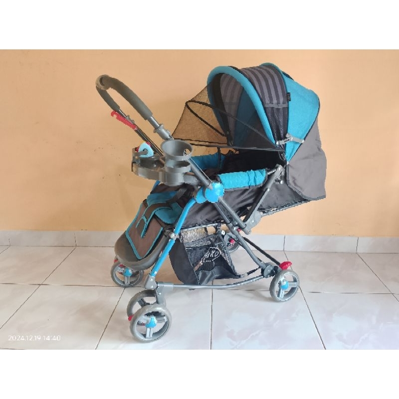 Stroller Pliko 4 in 1 B/S 268R Grande Second Preloved