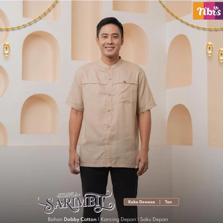 Nibras Original Baju Koko Pria Nibras Khawla Tan Baju Koko Terbaru