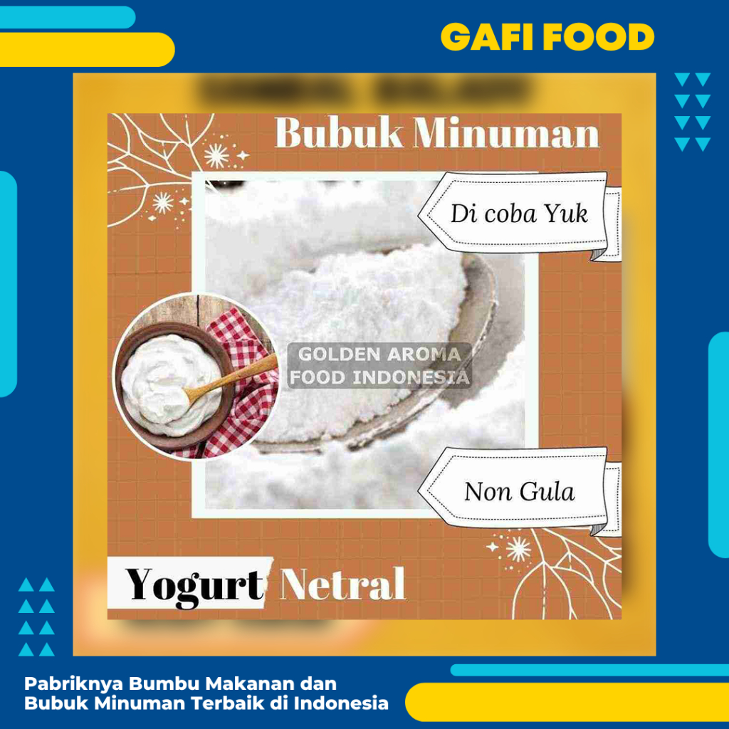 

Bubuk Yogurt Netral Plain NON GULA Premium 1 kg Supplier Bubuk Minuman Yogurt Instan Serbuk Es GAFI