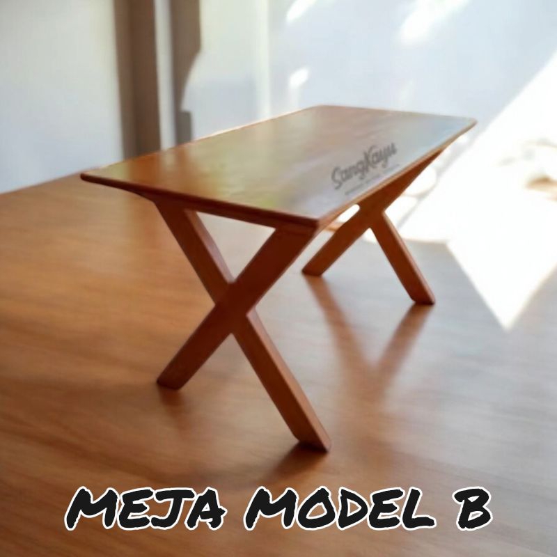 Meja kayu aesthetic kerja meja minimalis modern kantor
