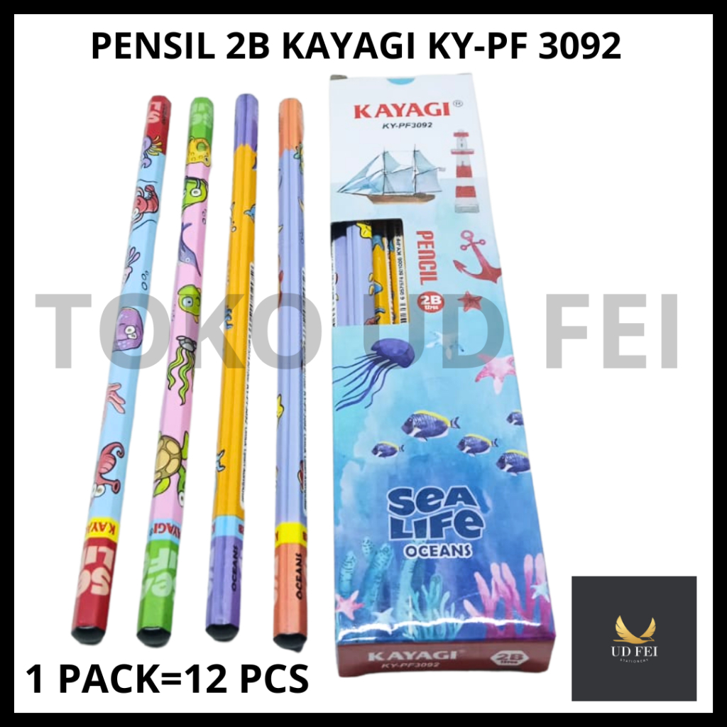 

(1 PACK = 12 PCS KODE:3092) PENSIL 2B KAYAGI/ PENSIL KAYAGI/ PENSIL 2B KARAKTER/ PENSIL 2B MOTIF / PENSIL 2B KAYAGI MOTIF