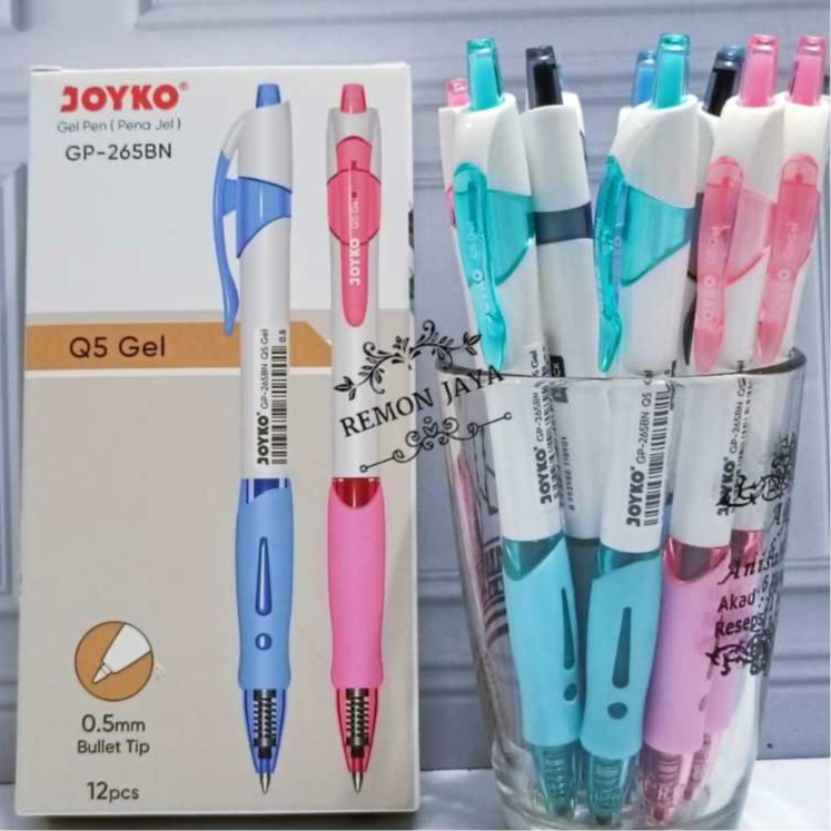 

ISI 6 pcs Gel Pen Joyko GP-265BN Pulpen Gel Hitam