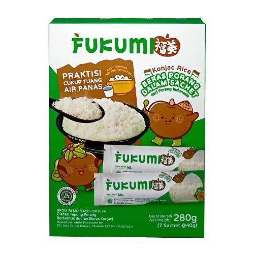 

[280 Gram] Fukumi Beras Porang Dalam Sachet 280 gr - Shirataki Rice (7 Sachet @40 gr)