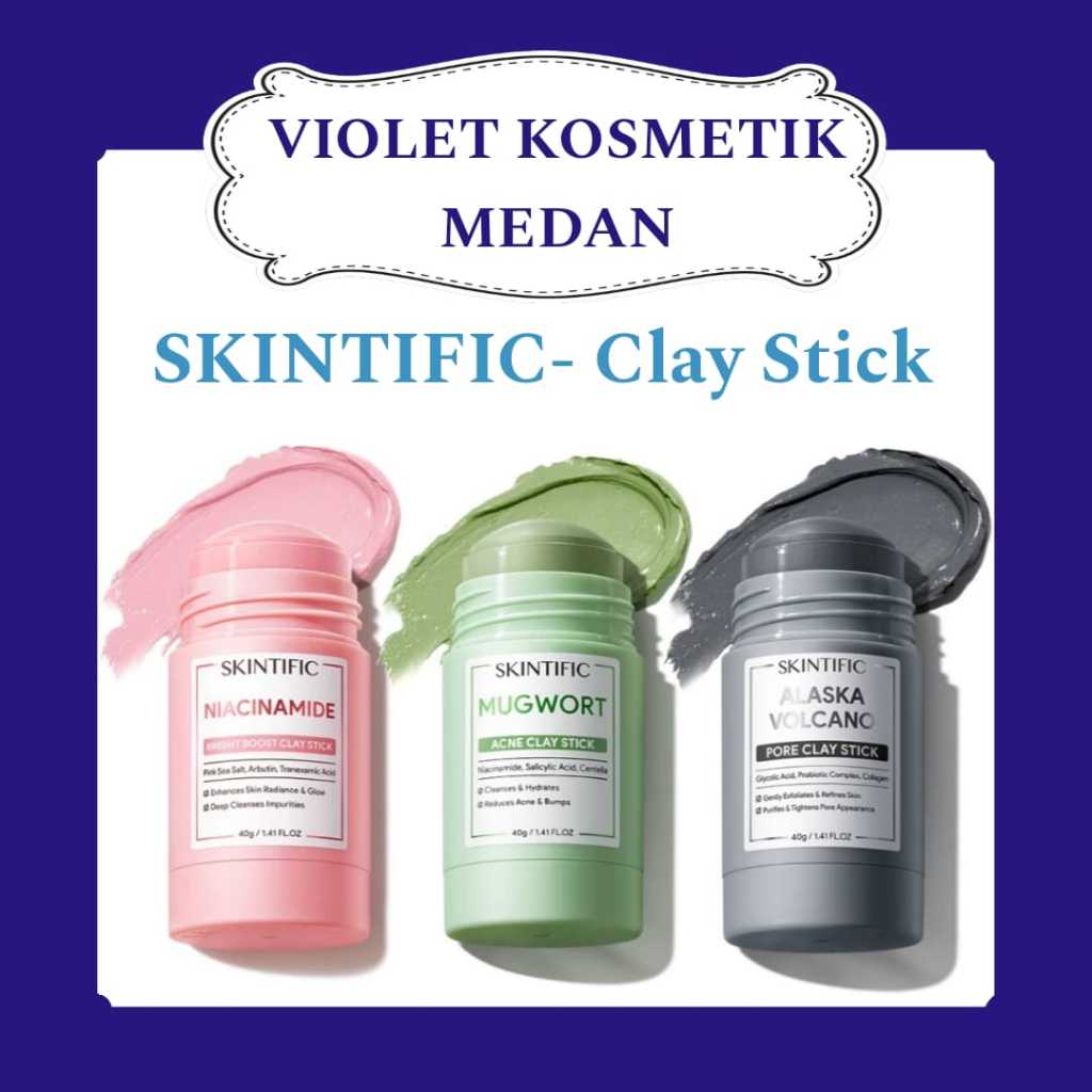SKINTIFIC Clay Mask Stick / SKINTIFIC Masker Stik Wajah 40gr