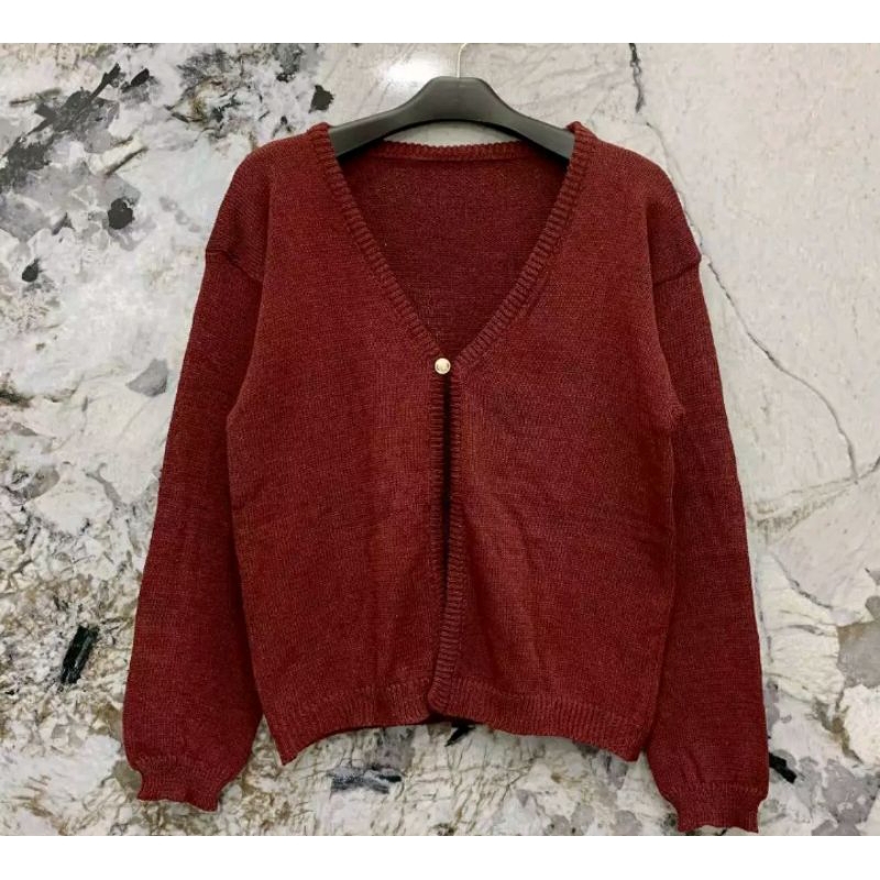 cardigan rajut oversize crop
