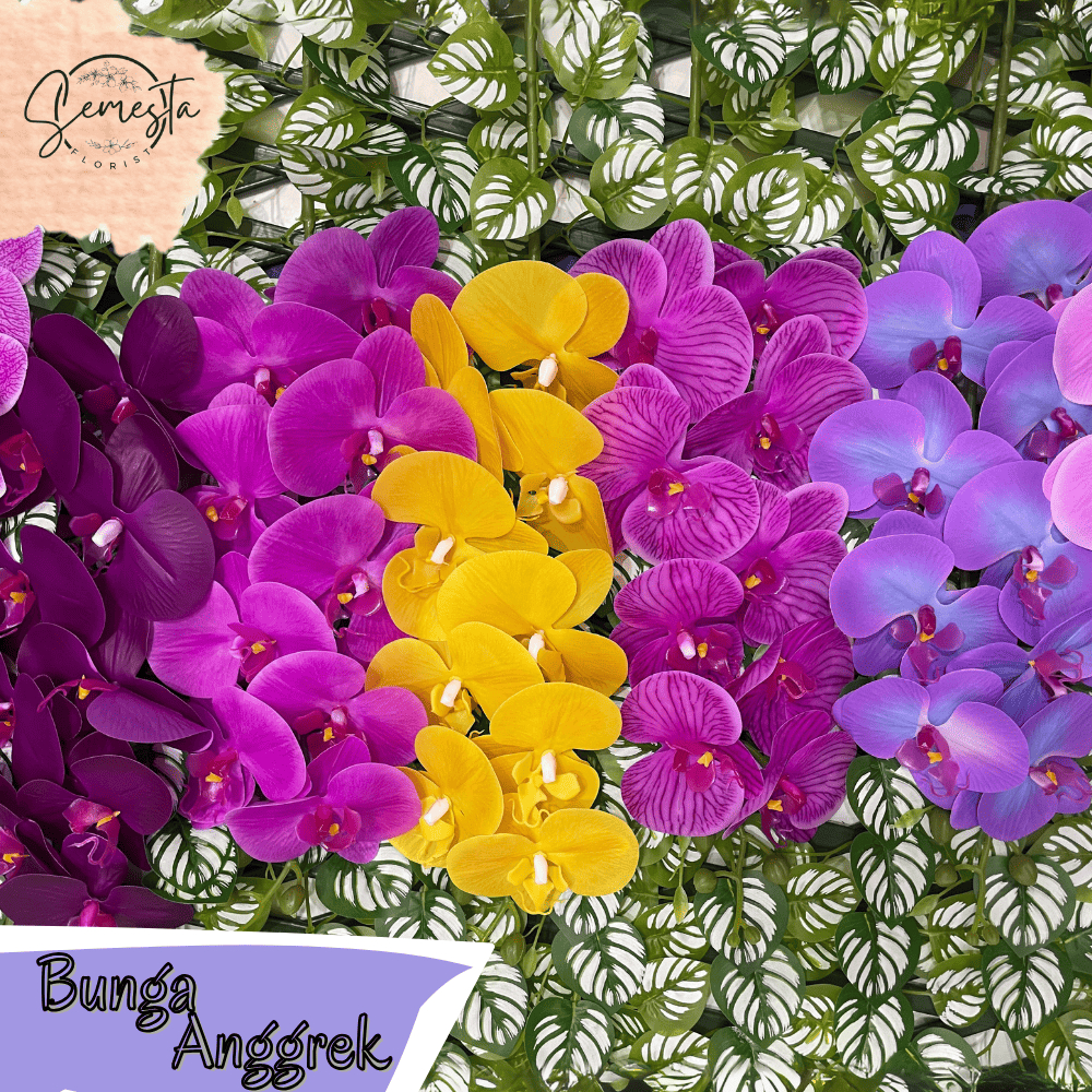 Bunga Anggrek - Bunga Artificial Anggrek Latex - Dekorasi Bunga Anggrek Plastik Latex / CZ-044A