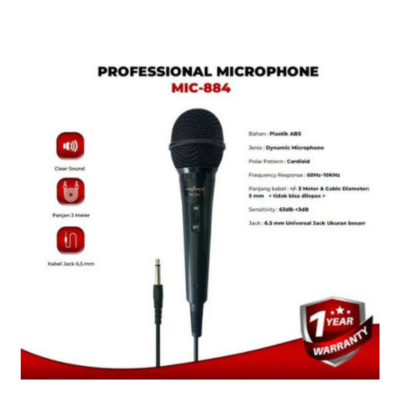 Mic Kabel Profesional Advance MIC-884 Microphone Kabel Mic Karaoke