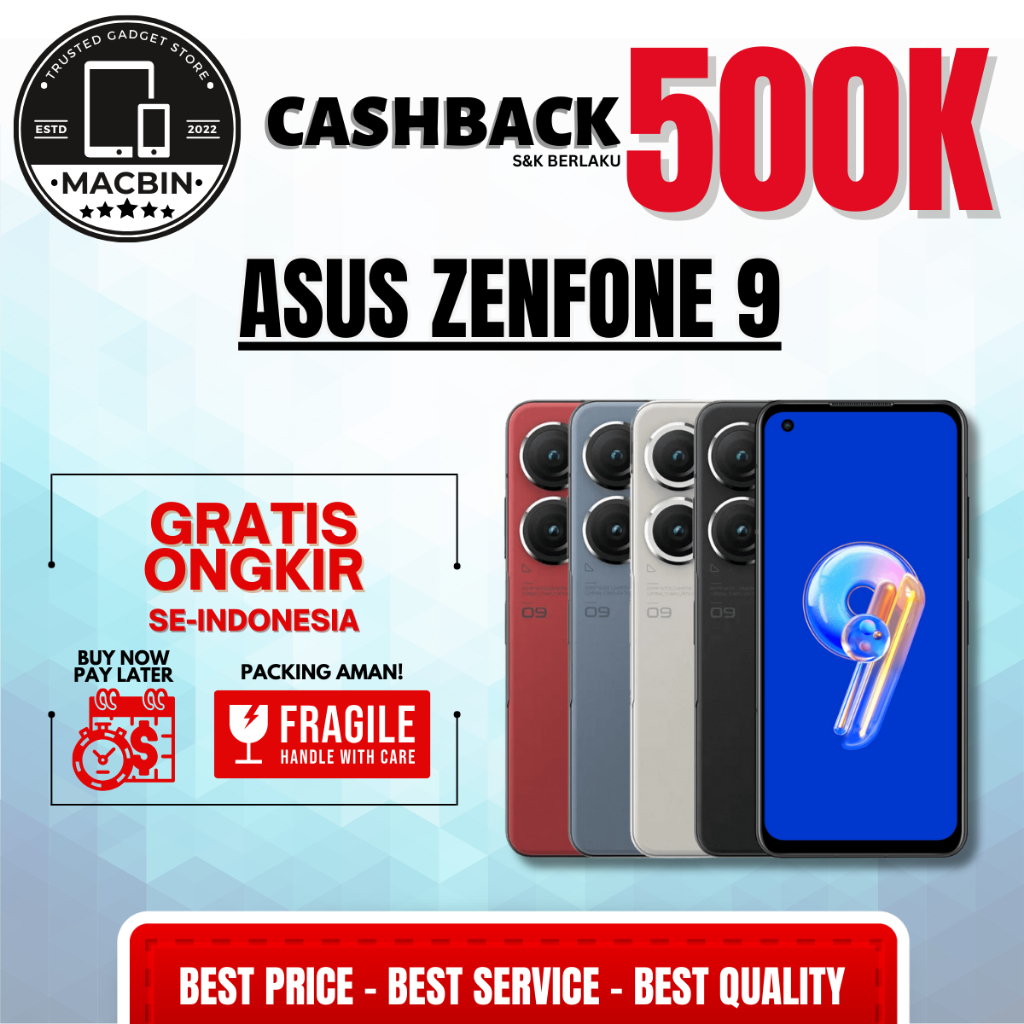 TAM | ASUS ZENFONE 9 6/128GB 16/256GB GARANSI RESMI