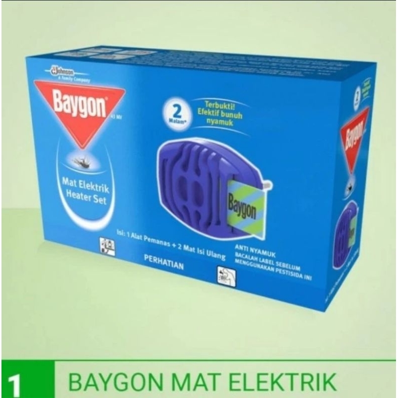 BAYGON MAT ELEKTRIK HEATER SET