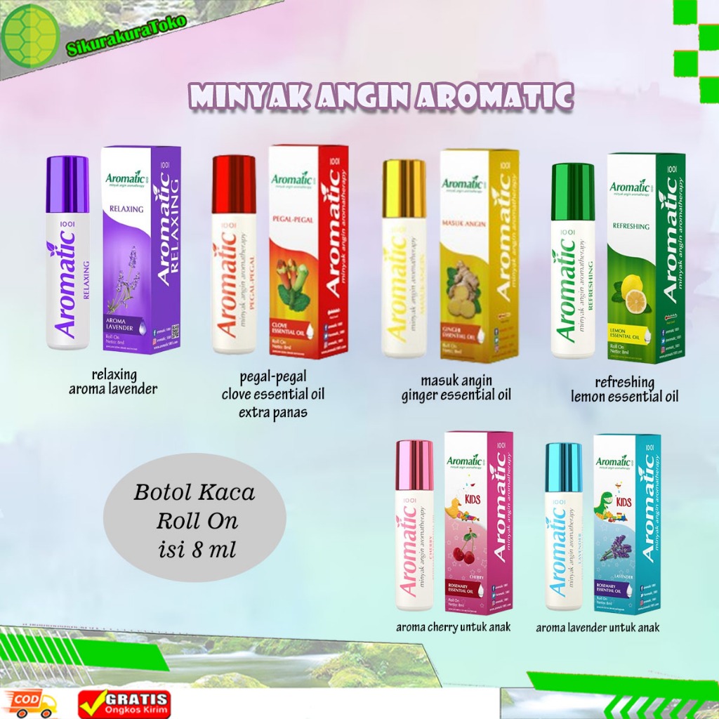 (SDA) Minyak Angin Aromatic Aroma Therapy Aromaterapi Kids ( Anak ) dan Dewasa Masuk Angin Pegal