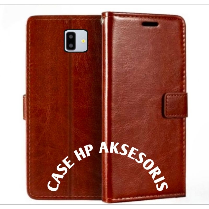 CASE SAMSUNG J6+/J6 PLUS FLIP COVER WALLET SARUNG HP CASING DOMPET LEATHER CASE HP/CASING HP