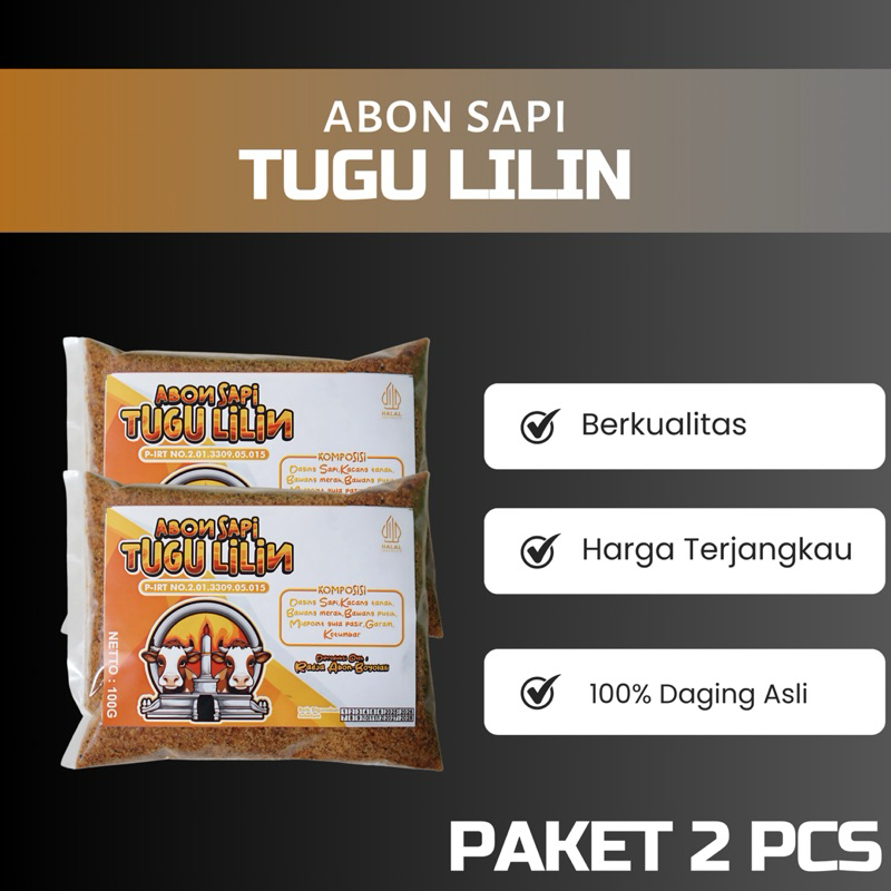 

PAKET 2 PCS ABON SAPI TUGU LILIN - 200g