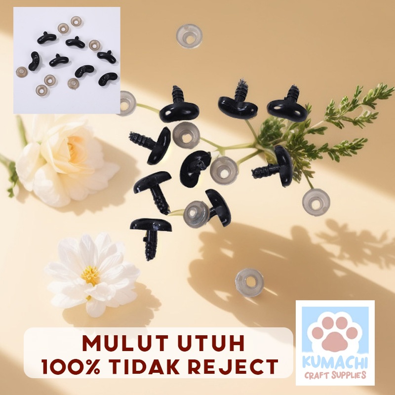 BERGARANSI UTUH Mulut Mouth Boneka Safety Doll Eyes Amigurumi Crochet Rajut Craft Grosir