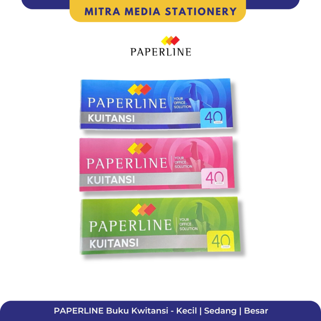 

PAPERLINE Buku Kwitansi Kuitansi 40T 40M 50B - Kecil Sedang Besar
