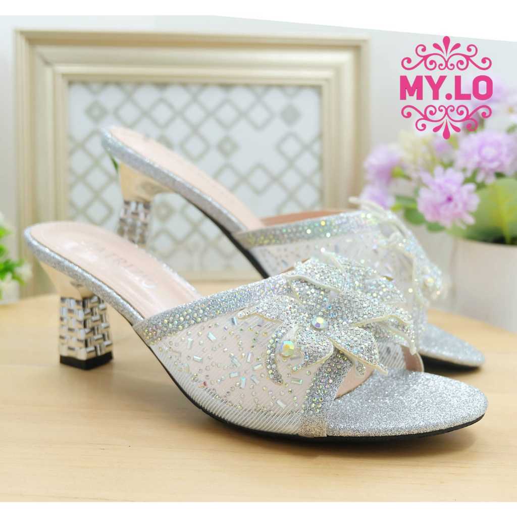 SANDAL PESTA WANITA HEELS WEDDING SELOP PENGANTIN MEWAH MURAH