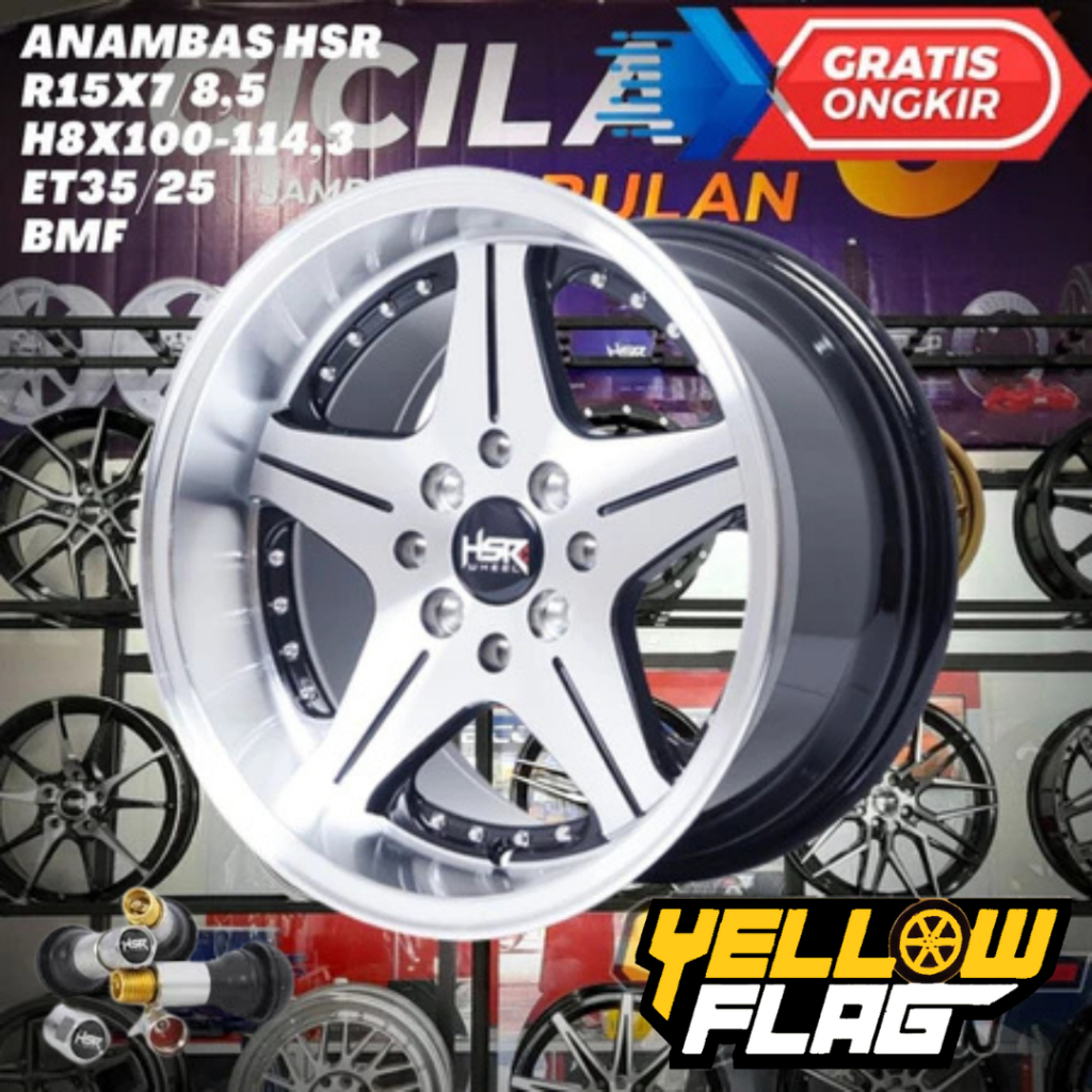 VELG MOBIL CELONG RING 15 HSR ANAMBAS R15X7-8,5 PCD 8X100-114,3 FOR JAZZ AYLA CHEFROLET DLL