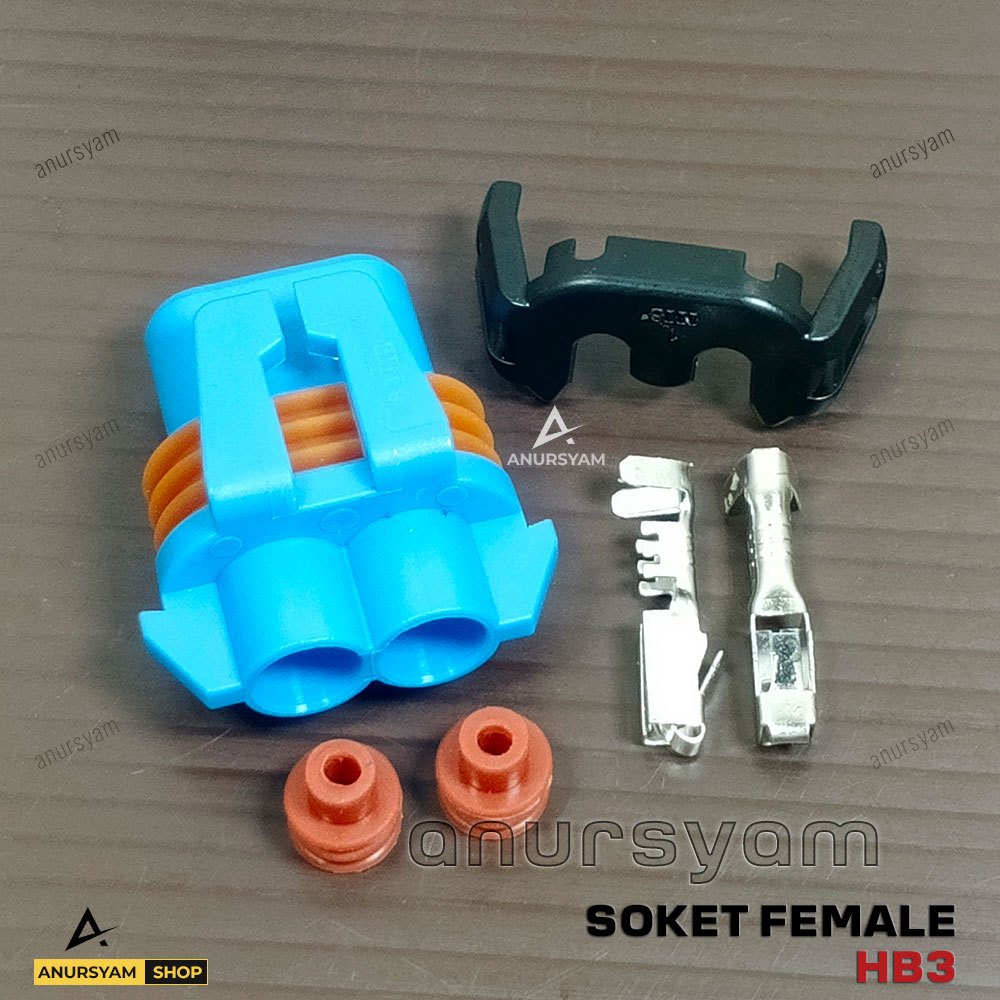 Socket Female HB3 9005 / Soket Lampu HB3 Cewe