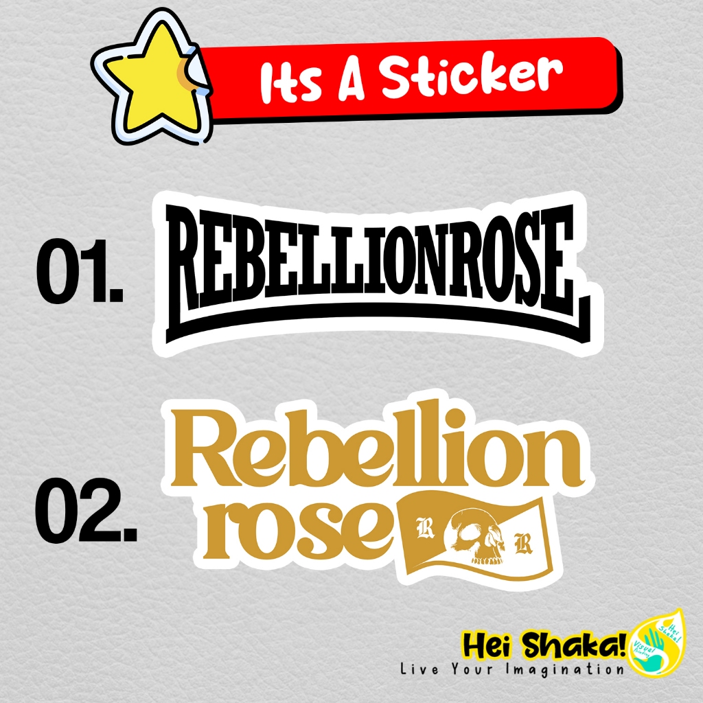Heishaka Stiker RebellionRose Sticker Rebellion Rose Musik Band Vinyl Anti Air