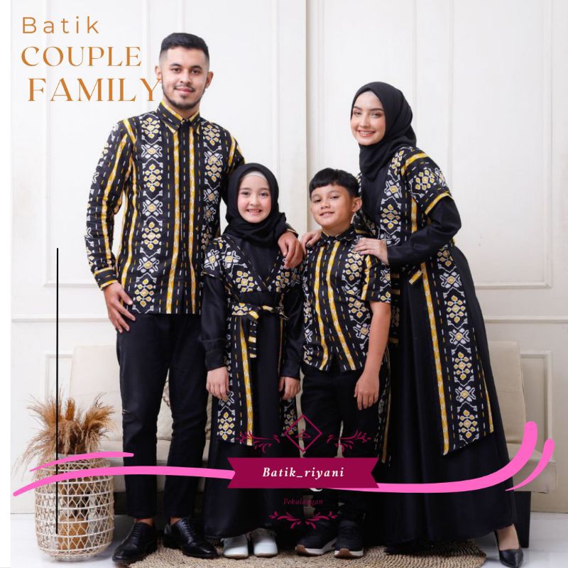 Sarimbit Batik Keluarga Modern | Couple Batik Keluarga Terbaru | New Look Style Couple Keluarga Bati