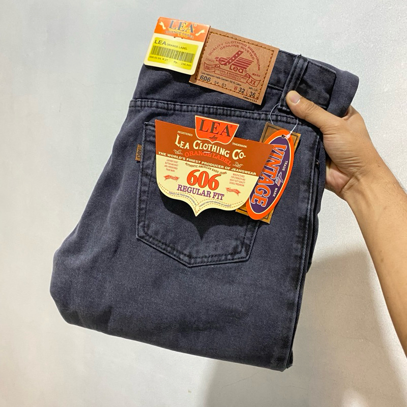 Original Celana Jeans Pria Lea 606 Standar Reguler Size 28-38 Bisa Cod Terlaris Basic Polos Tebal