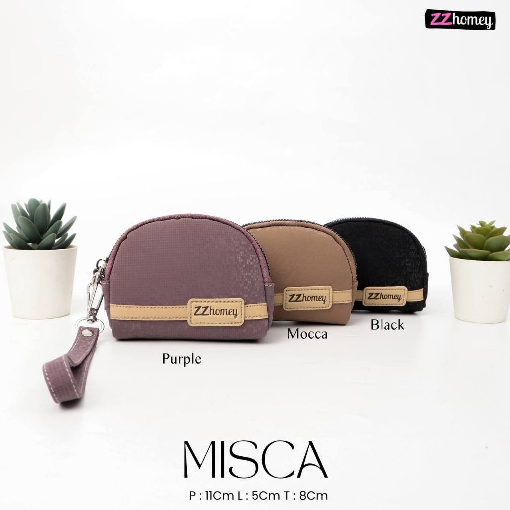 Zzhomey Dompet koin misca 2 resleting mini wanita kekinian