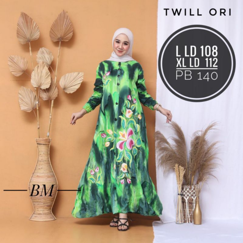 gamis twill ori lukis