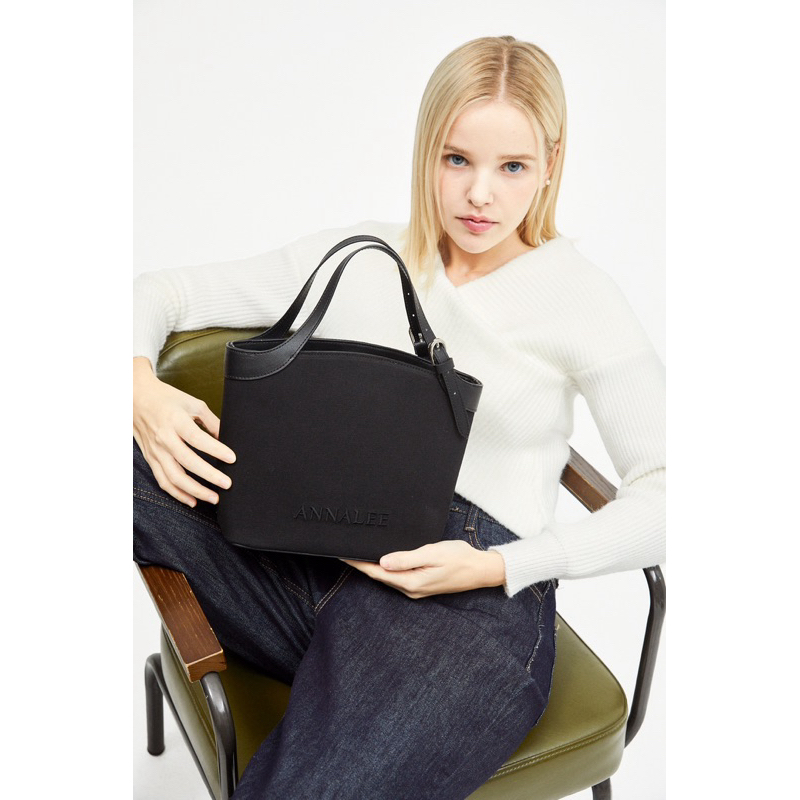 ANNALEE Aileen Canvas Bag L Black