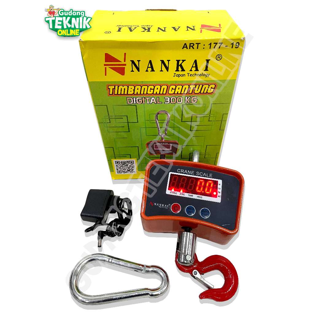 NANKAI Timbangan Gantung DIGITAL 300Kg NANKAI LED / Crane Scale Timbangan 300 Kg Timbangan Serbaguna