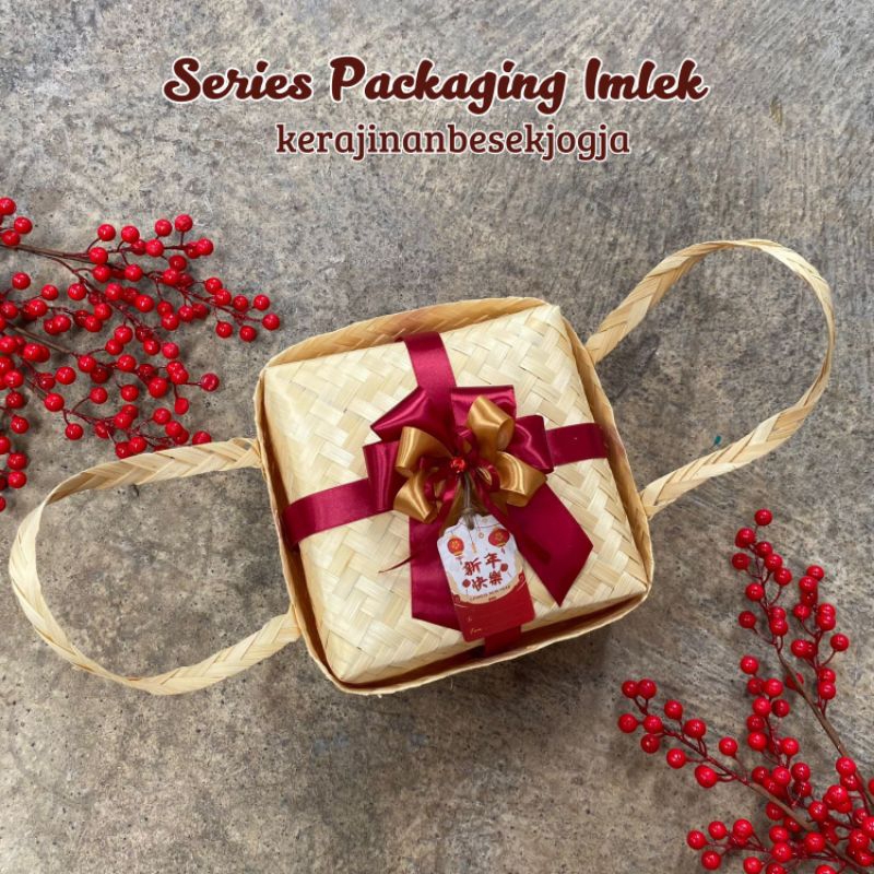SERIES IMLEK | BESEK JINJING BLICING PITA FREE KARTU UCAPAN |  besek jinjing tas besek hampers imlek