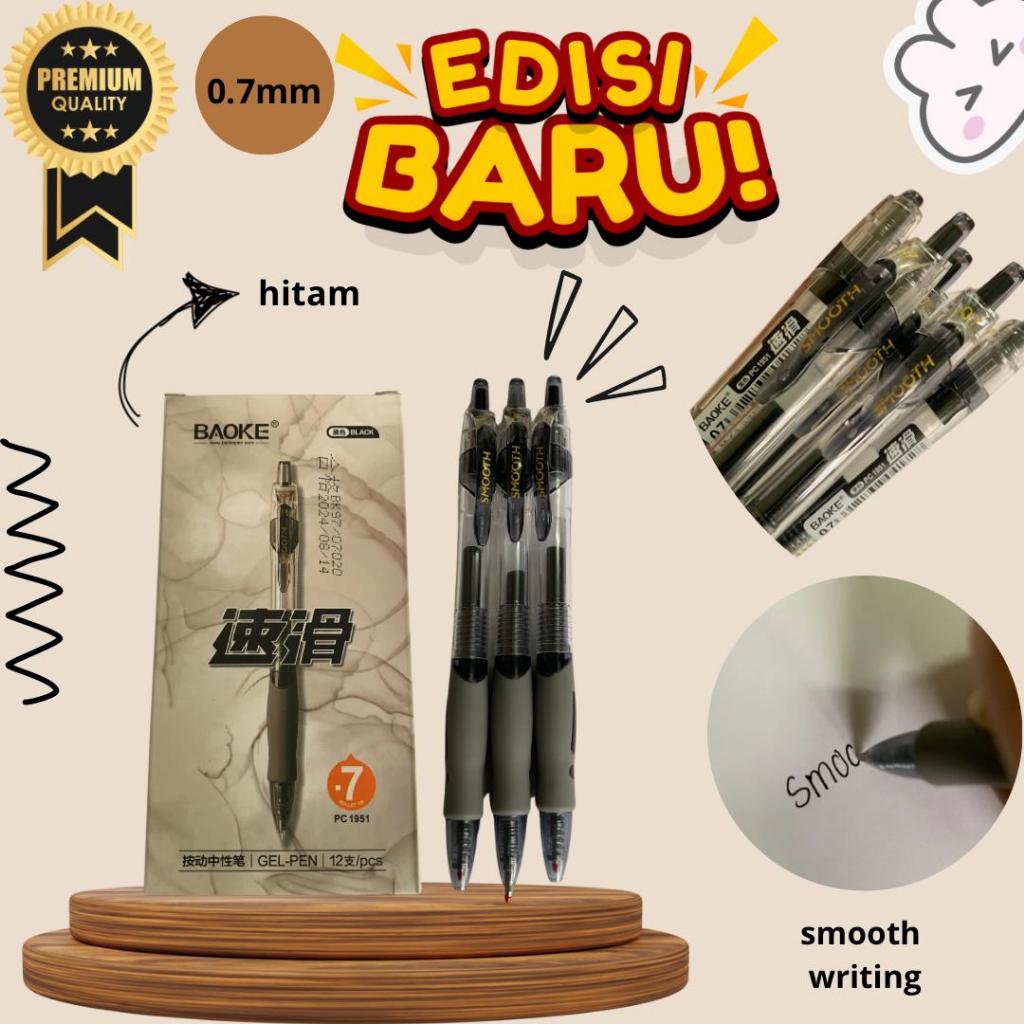

Pulpen Gel Ink / Pulpen Gel Cair 0.7mm / Pulpen Gel Ink Cair Warna Hitam Pekat Anti Macet Nyaman Digunakan Murah Baoke Pc 1951