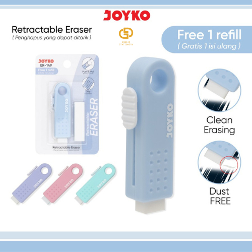 

(1 PCS) Penghapus Eraser Joyko ER-149 Free Isi Refill