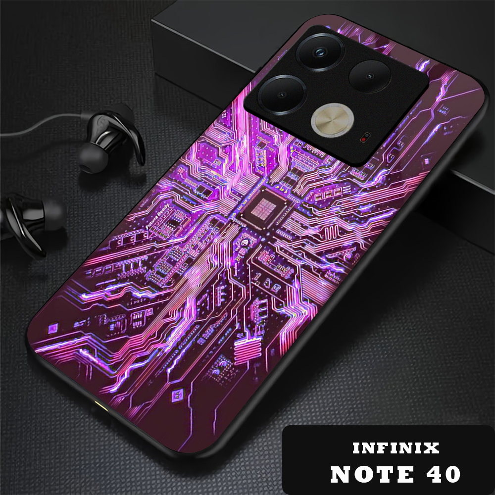 Infinix Note 40 Casing Ponsel motif prosesor