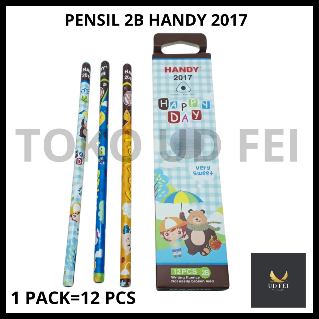 

(1 PACK = 12 PCS KODE:2017) PENSIL 2B HANDY/ PENSIL HANDY KARAKTER/ PENSIL HANDY MOTIF/ PENSIL 2B HANDY 2017