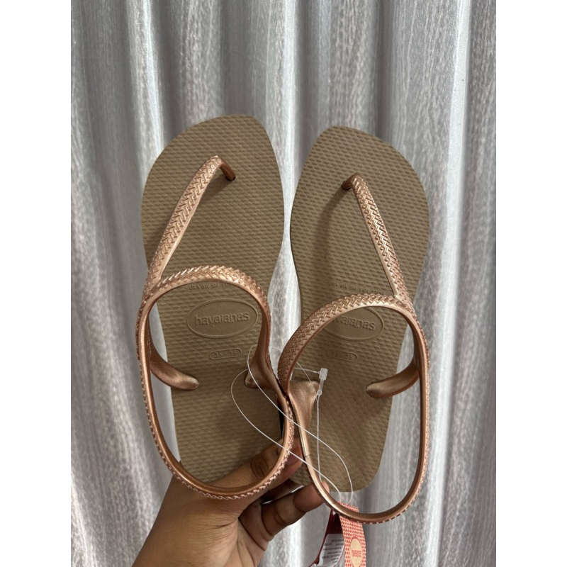 havaianas flash urban rose gold - sandal wanita