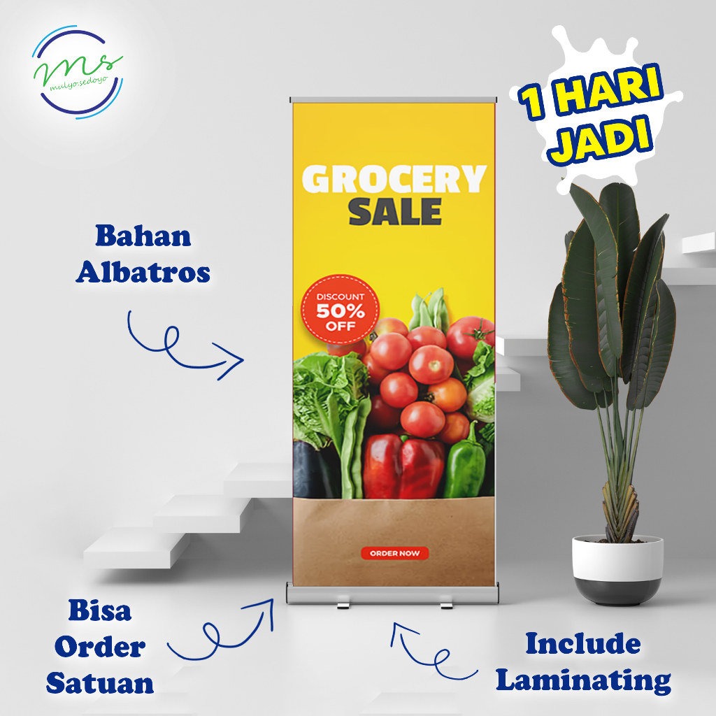 Refill Roll Banner X-Banner Y-Banner ukuran 60x160 cm