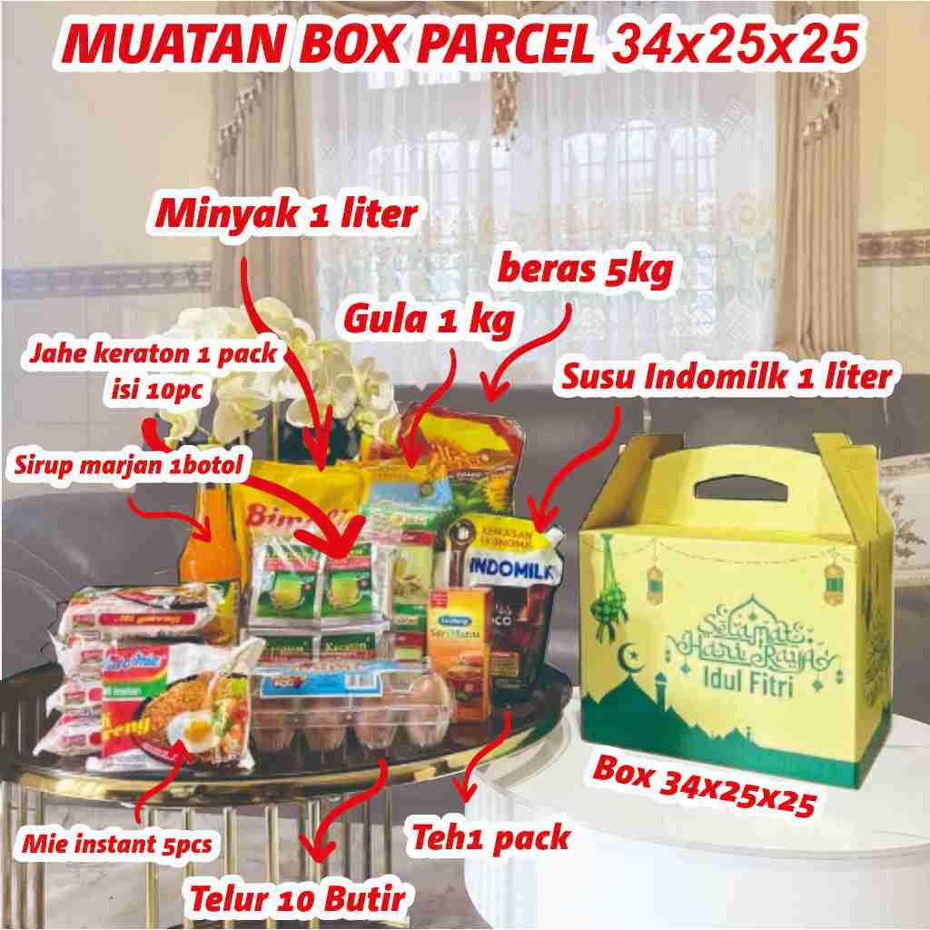 

Box Parcel 34x25x25 cm/ Box Parcel lebaran / Box ied mubarak