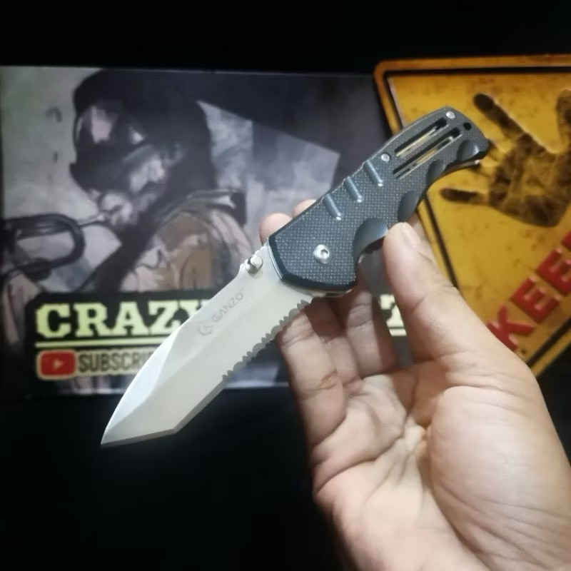 perkakas survival ganzo G13 / Survival Kit / Pisau Lipat Bisa COD