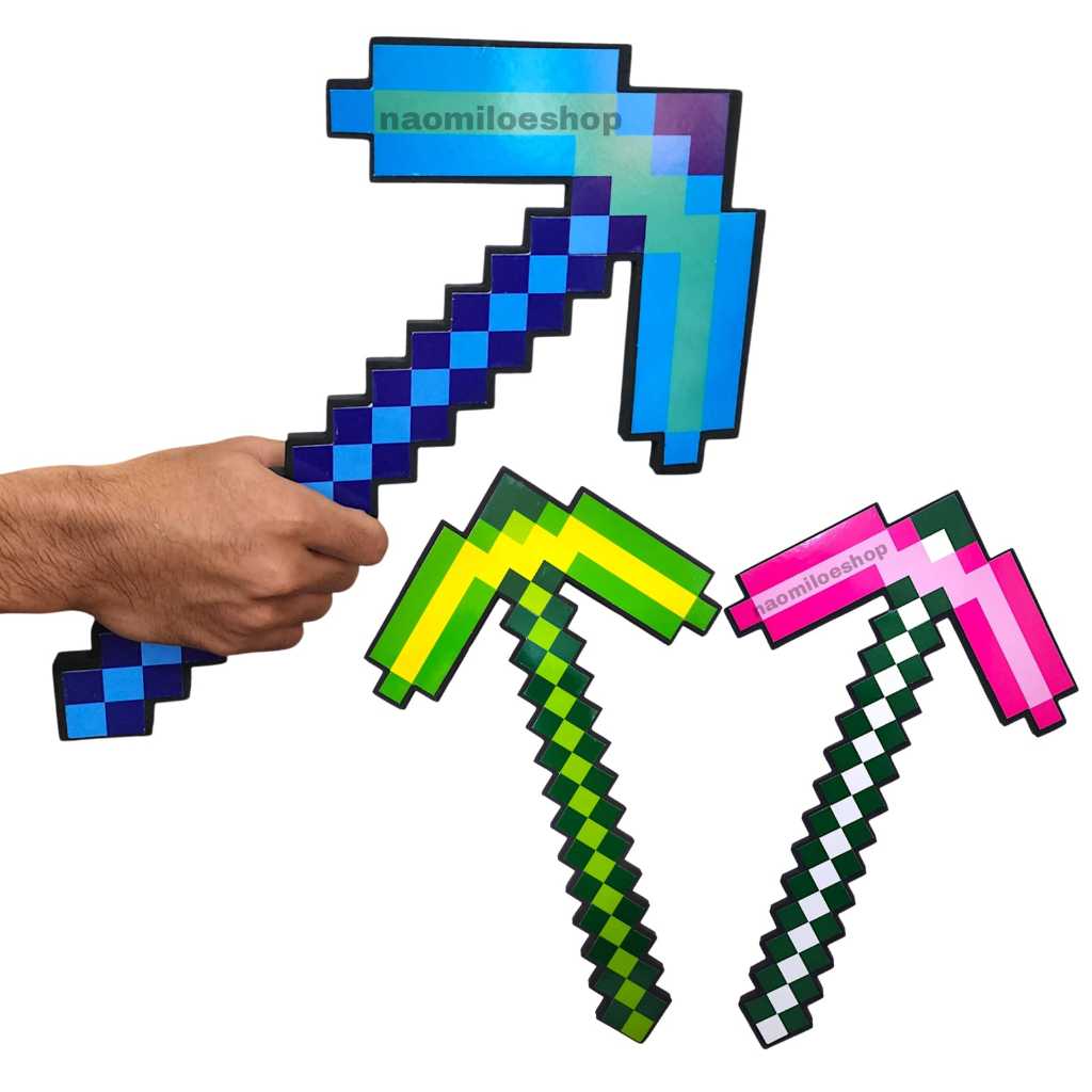 SALE DIAMOND PICKAXE MAINAN KAMPAK MAINAN PDG MIMO CRAFT CARDBOARD KOSTUM MIMO CRAFT STEVE CREEPER