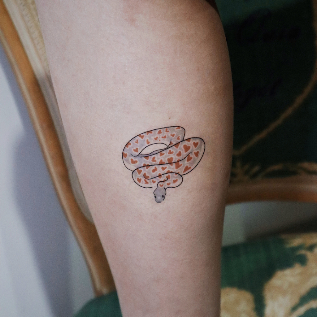 [PRODUK LOKAL] TATO TEMPORER LOVE SNAKE | TATO TEMPORER ULAR HATI | SNAKE TATTOO | TEMPORARY TATTOO 