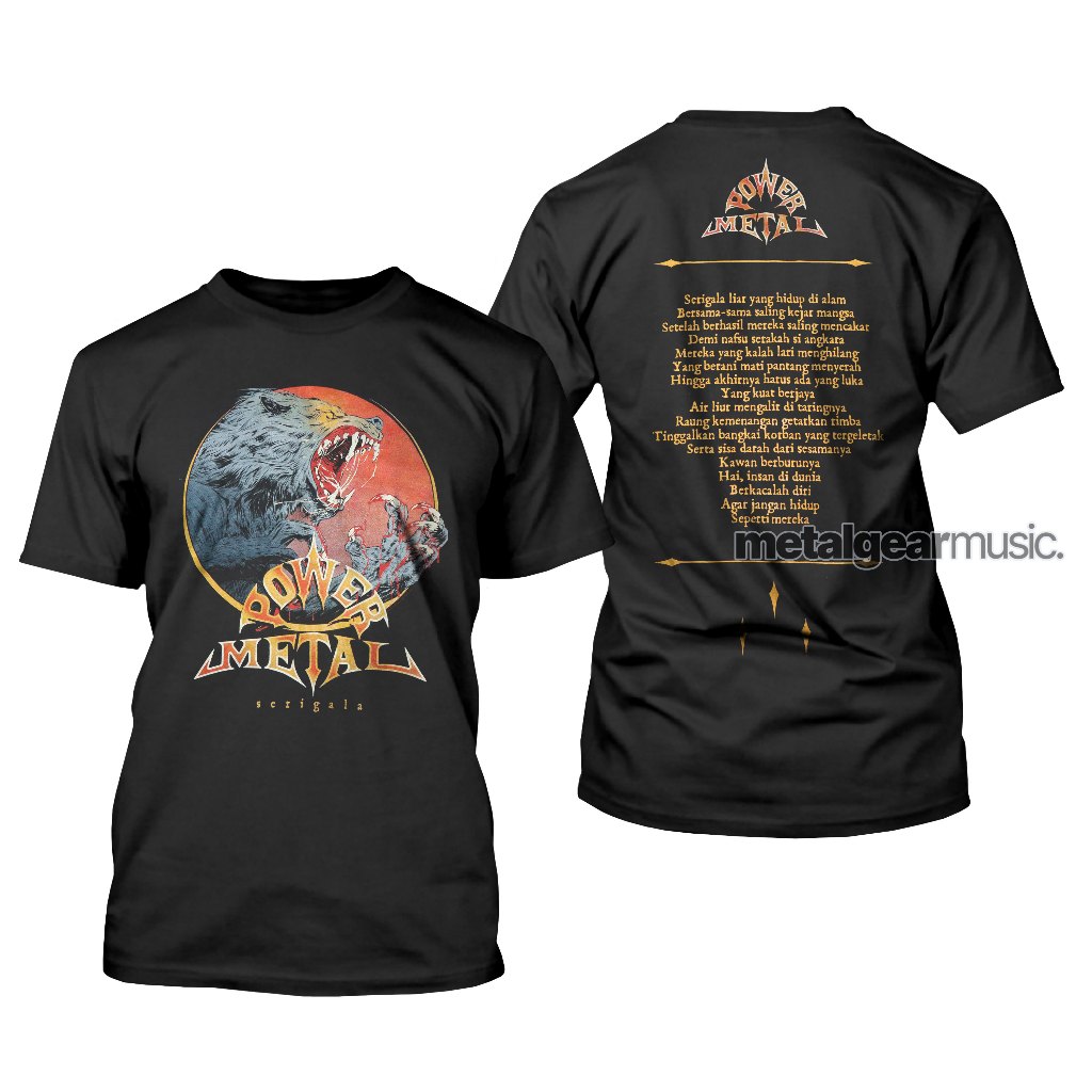 [HOT] Original Power Metal - Serigala Tshirt