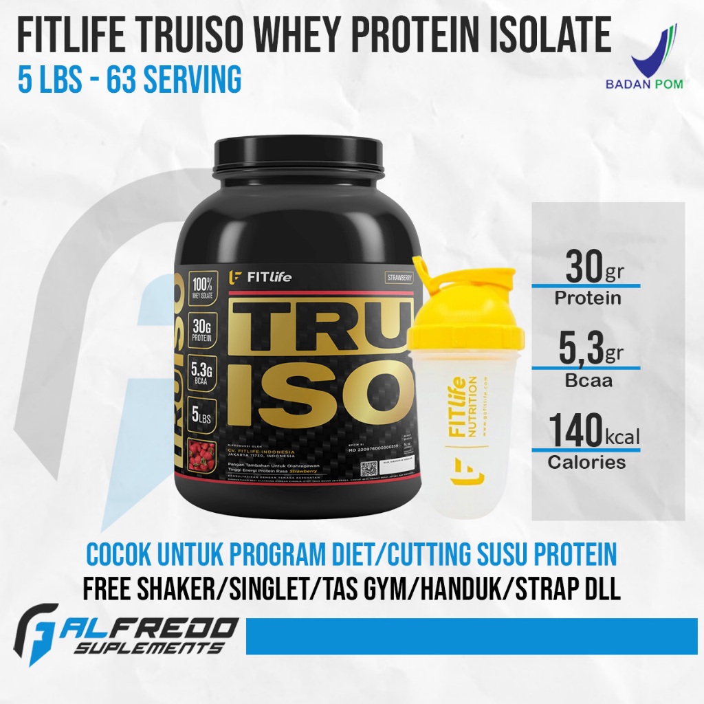Fitlife TRUISO 5 Lbs Whey Protein isolate Wpro Iso True Iso Susu Protein Cutting